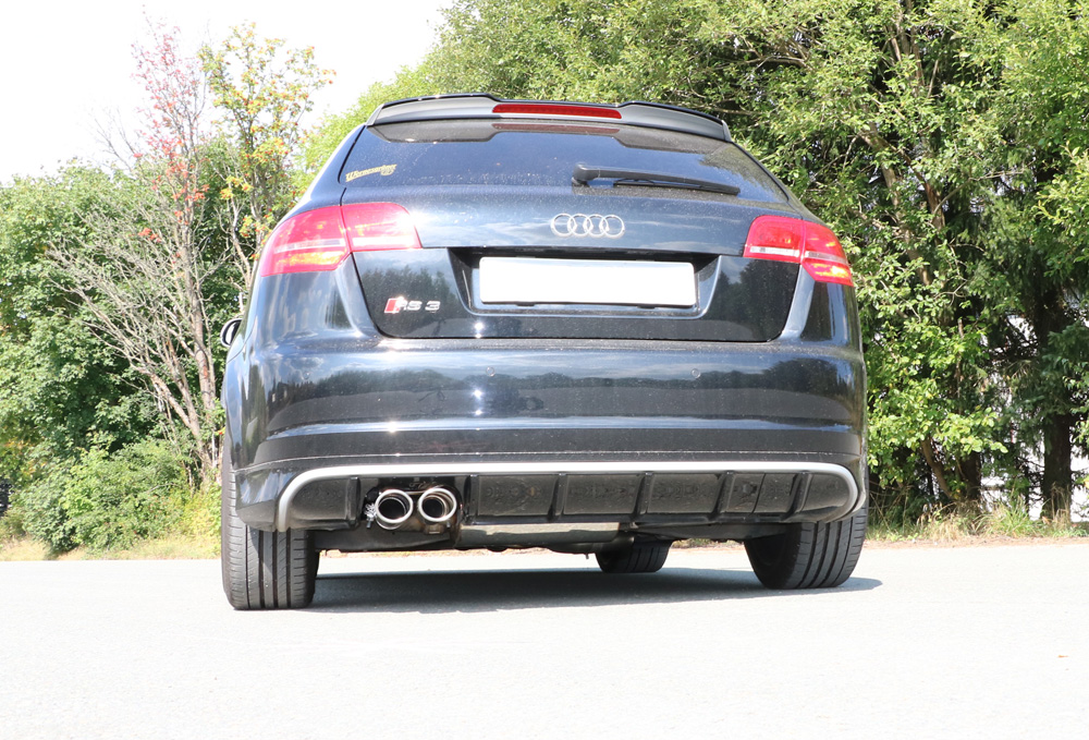 Fox Sportuitlaat Audi RS3 Type 8P quattro - Sportback achterdemper &Oslash;70mm met uitlaatklep - 2x90 Type 16