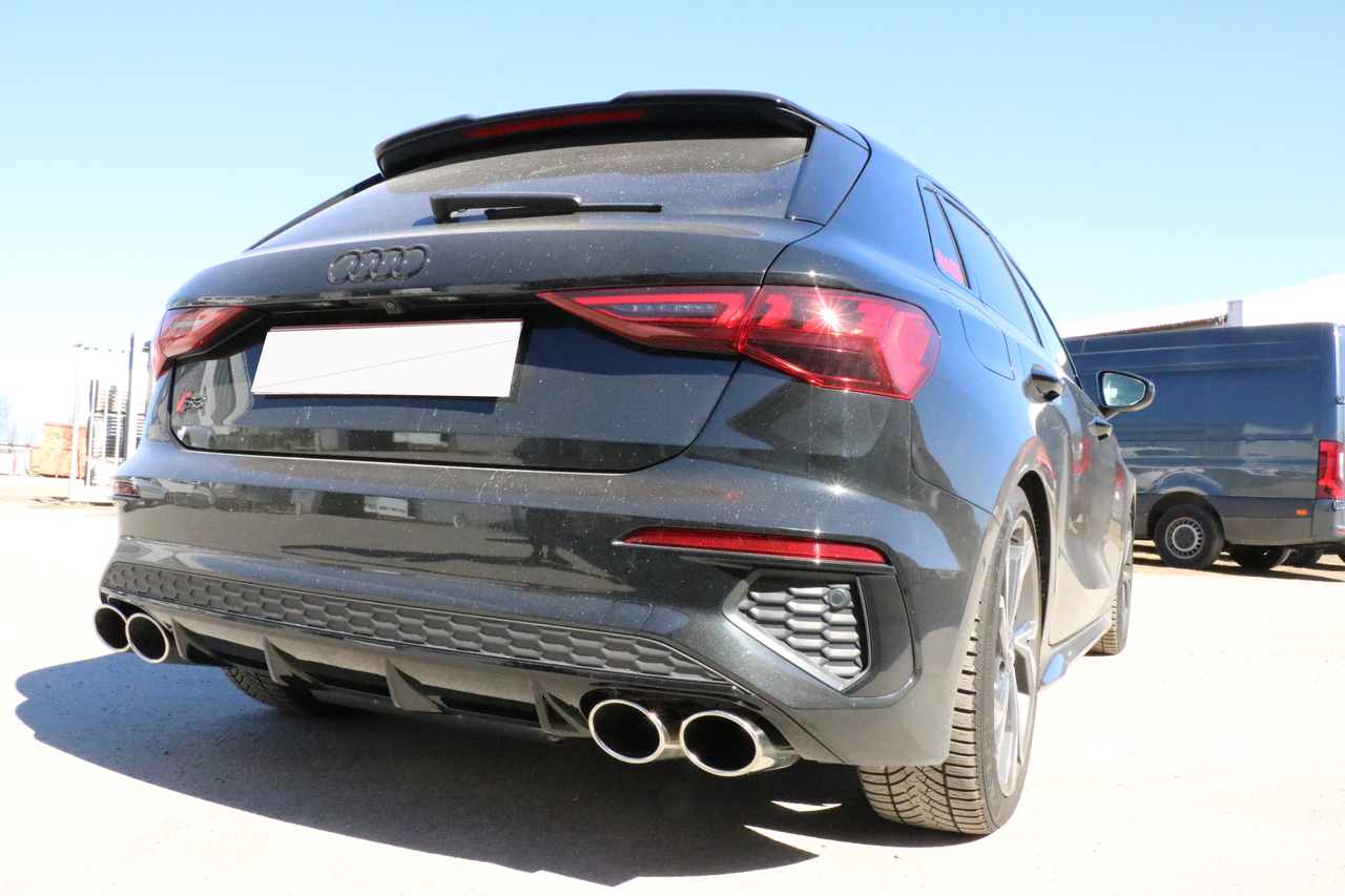 Fox Sportuitlaat Audi A3 - GY Sportback Achterdemper Rechts/Links Uitlaat - 2x115x85 Type 32 Rechts/Links Geschikt voor S3 Bumper