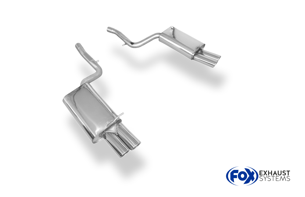Fox Sportuitlaat Audi A4 Type B7 quattro achterdemper rechts/links &Oslash;63,5 mm voor 4-pijps uitvoering - 2x88x74 Type 32