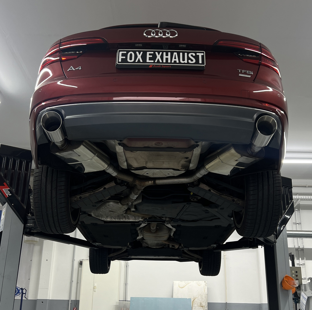Fox Sportuitlaat Audi A4 B9 - 2WD Achterdemper rechts/links - 1x114 Type 25 rechts/links