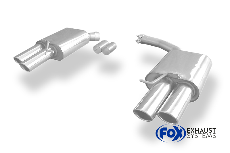 Fox Sportuitlaat Audi A4/S4/A5/S5 quattro - B8/8T Achterdemper rechts/links voor dubbele uitlaat met twee pijpen - 2x88x74 Type 32 rechts/links