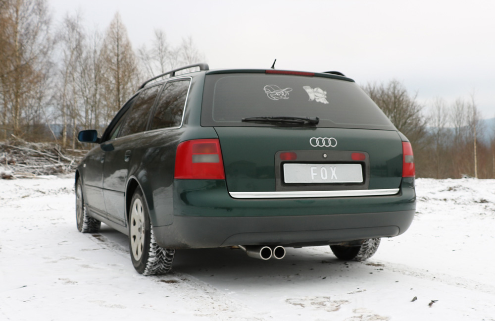Fox Sportuitlaat Audi A6 Type 4B zonder uitsparing in de bumper, achterdemper - 2x76 Type 13