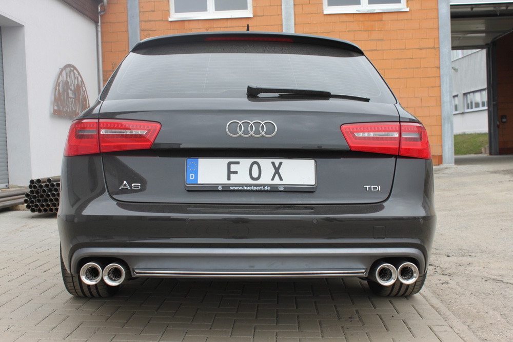 Fox Sportuitlaat Audi A6 4G - 3.0l TFSI Achterdemper rechts/links dubbele uitlaat - 2x90 Type 13 rechts/links