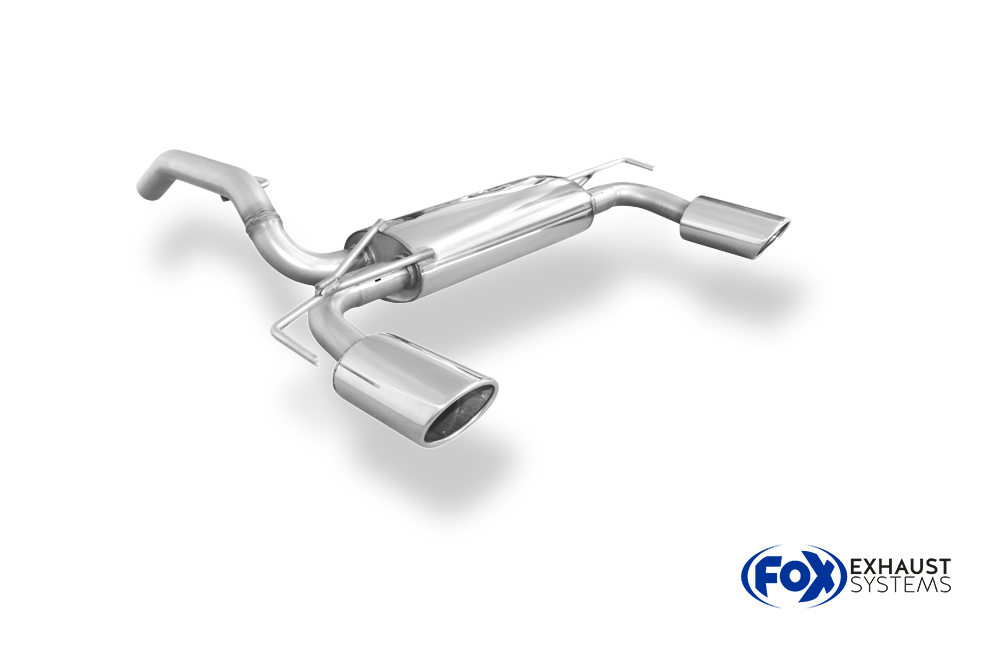 Fox Sportuitlaat Opel Adam S achterdemper, dwarsuitlaat rechts/links - 115x85 type 44 rechts/links