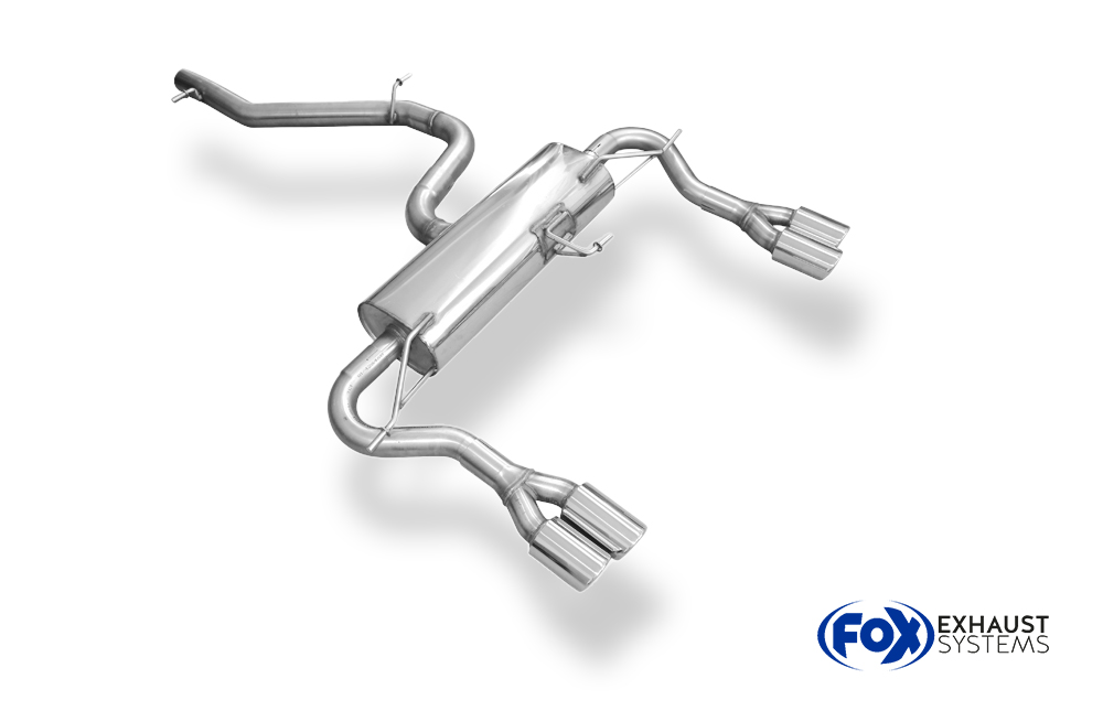 Fox Sportuitlaat Seat Altea XL 5P - 4x4 Freetrack dwarsgeplaatste achterdemper, uitlaat rechts/links - 2x76 Type 16 rechts/links