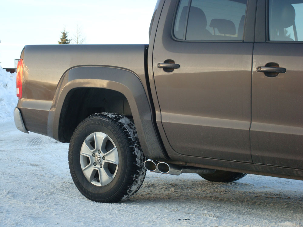 Fox Sportuitlaat VW Amarok 4x4 - zonder treeplanken, achterdemper met zij-uitlaat aan de linker- en rechterkant van het voertuig - 2x115x85 type 38 rechts/links