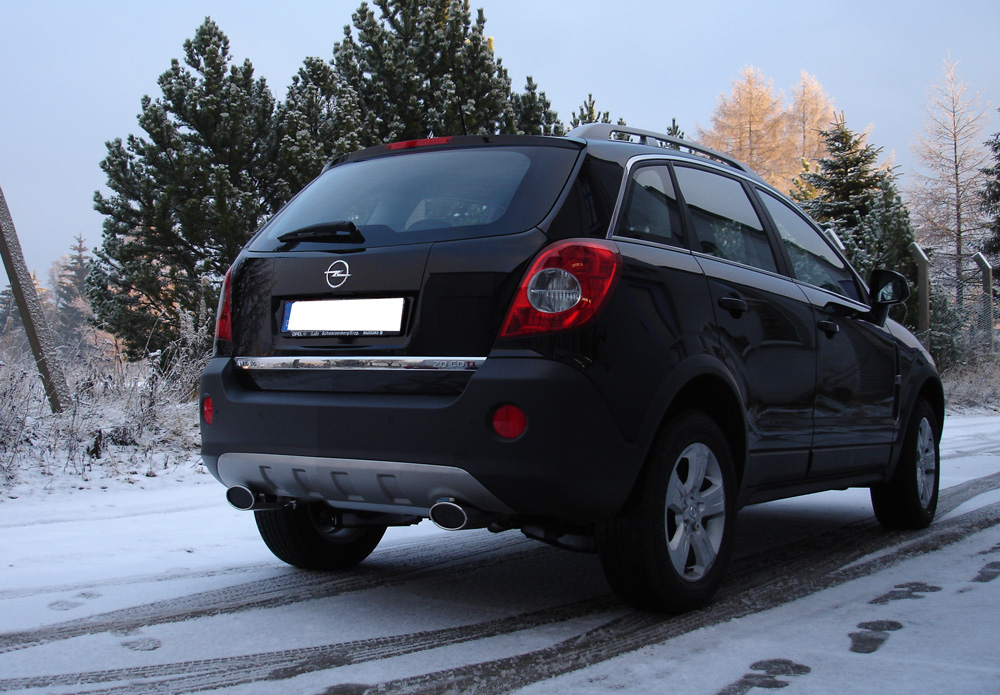 Fox Sportuitlaat Opel Antara achterdemper, dwarsuitgang rechts/links - 140x90 type 33 rechts/links