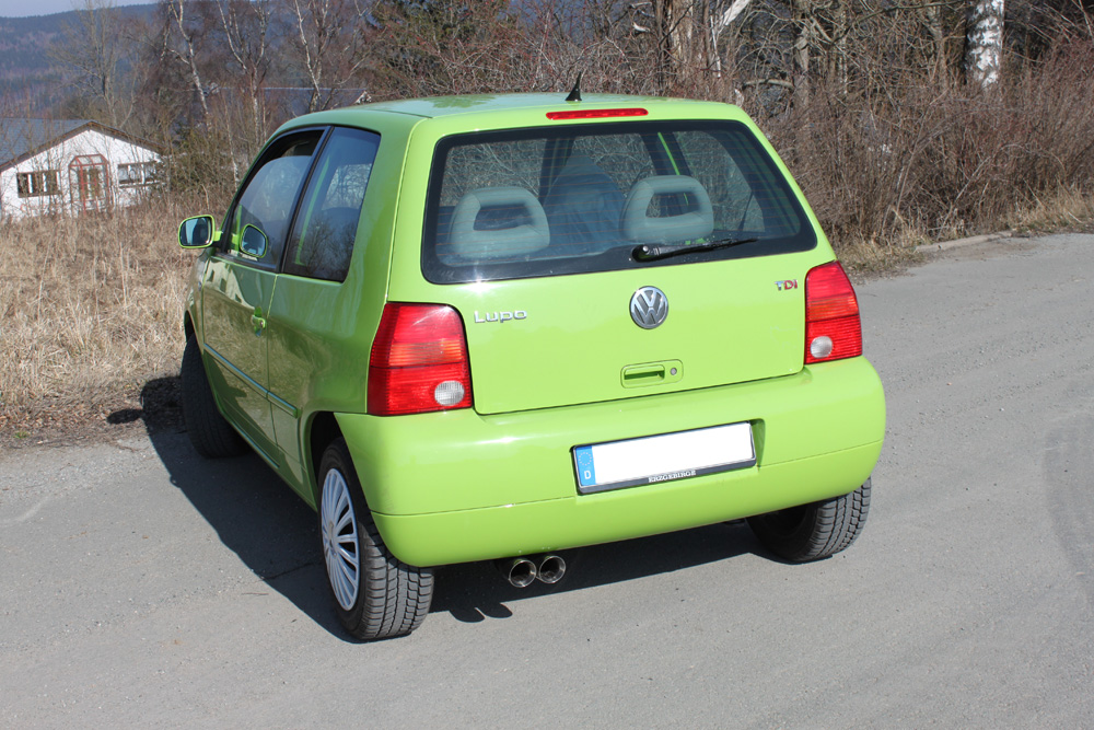 Fox Sportuitlaat Achterdemper Seat Arosa 6H/ VW Lupo 6X - 2x76 Type 25