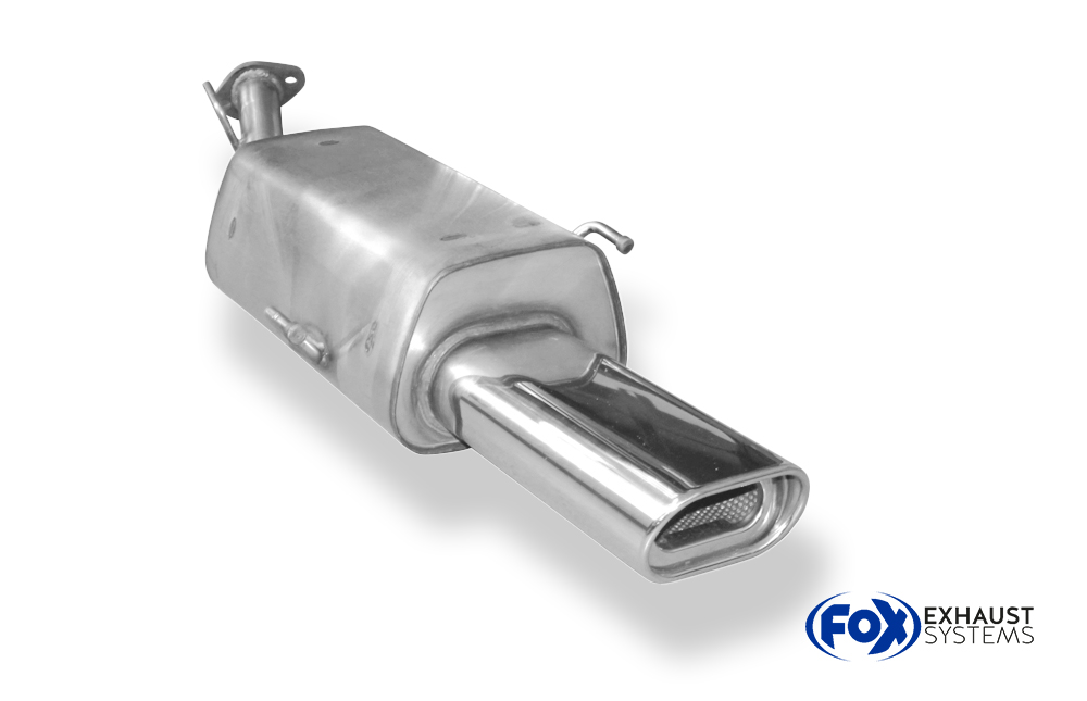 Fox Sportuitlaat Opel Astra G Coup&eacute; achterdemper met enkele uitlaat, compatibel met originele VSD - 135x80 Type 53