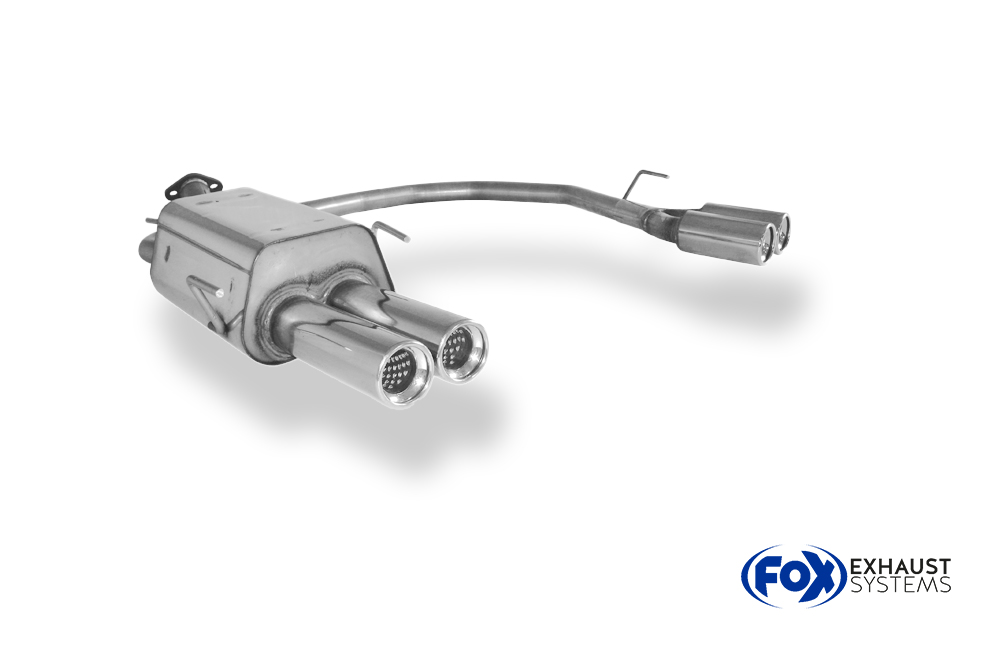 Fox Sportuitlaat Opel Astra G-CC Hatchback Achterdemper Rechts/Links Uitlaat - 2x80 Type 13 Rechts/Links