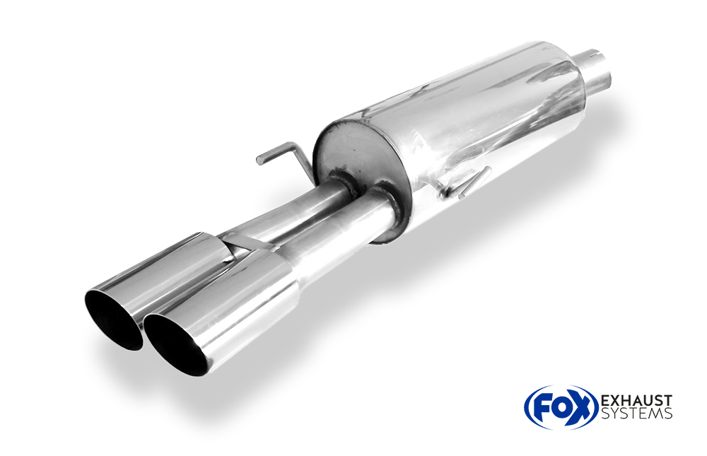 Fox Sportuitlaat Opel Astra G Coup&eacute; Turbo dubbele uitlaatdemper &Oslash;70mm - 2x80 Type 14