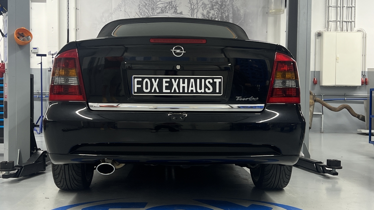 Fox Sportuitlaat Opel Astra G Coup&eacute; Turbo enkelvoudige uitlaatdemper &Oslash;70mm - 115x85 Type 32