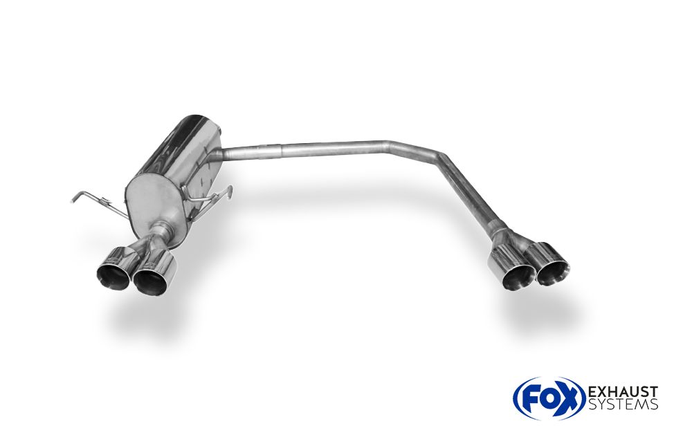 Fox Sportuitlaat Opel Astra H/ Astra H GTC Achterdemper, rechter/linker uitgang - 2x76 Type 25 rechts/links