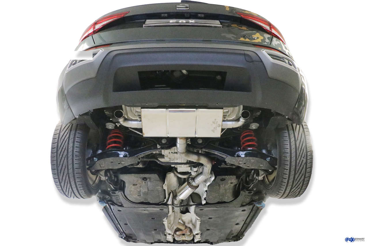 Fox Sportuitlaat Seat Ateca 5FP - 4x4 Facelift Achterdemper dwarsuitlaat rechts/links - Uitlaatpijpen achter de bumper