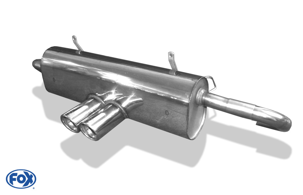 Fox Sportuitlaat Porsche Boxster Type 986 achterdemper, centrale uitlaat - 2x80 Type 17