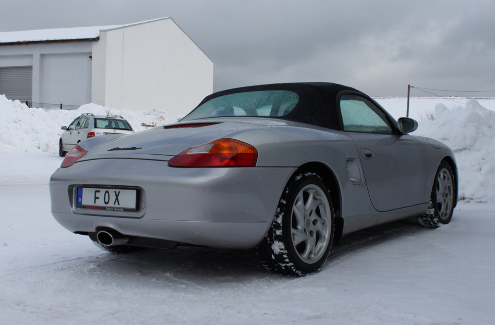 Fox Sportuitlaat Porsche Boxster Type 986 achterdemper, centrale uitlaat - 140x90 Type 32
