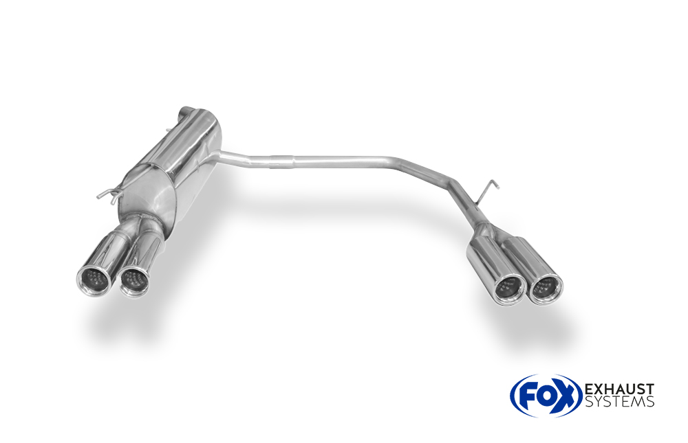 Fox Sportuitlaat Fiat Bravo 198 achterdemper, rechter/linker uitgang - 2x76 Type 13 rechts/links
