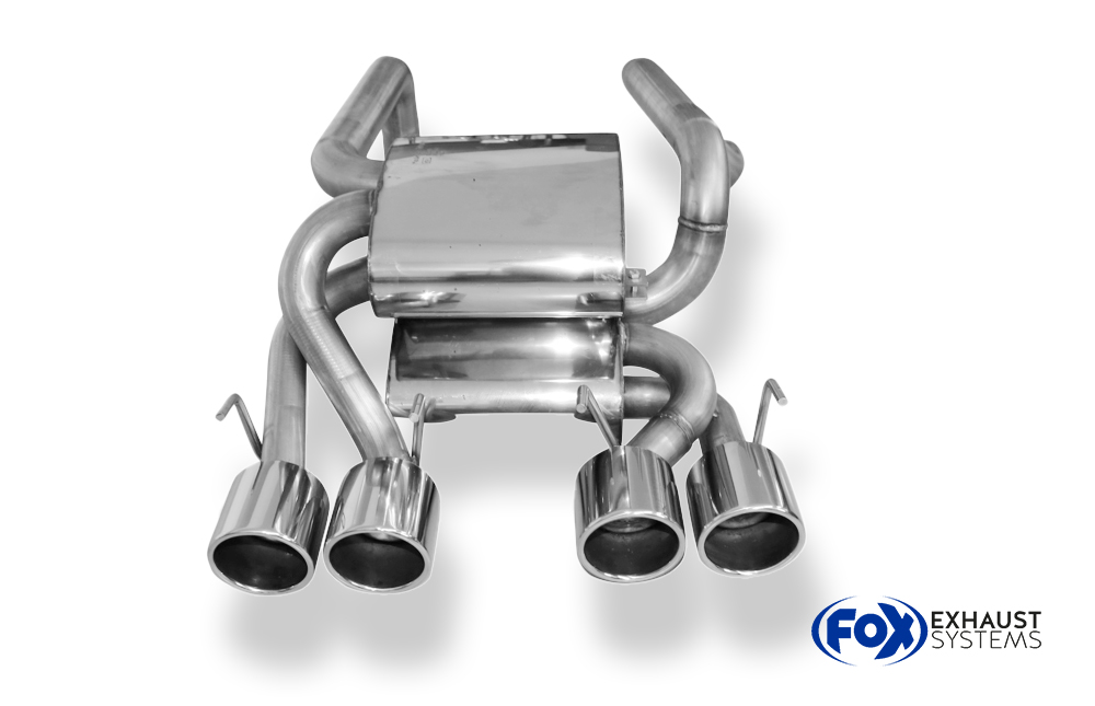 Fox Sportuitlaat Corvette C06 achterdemper, middenuitlaat - 4x100 Type 16 midden