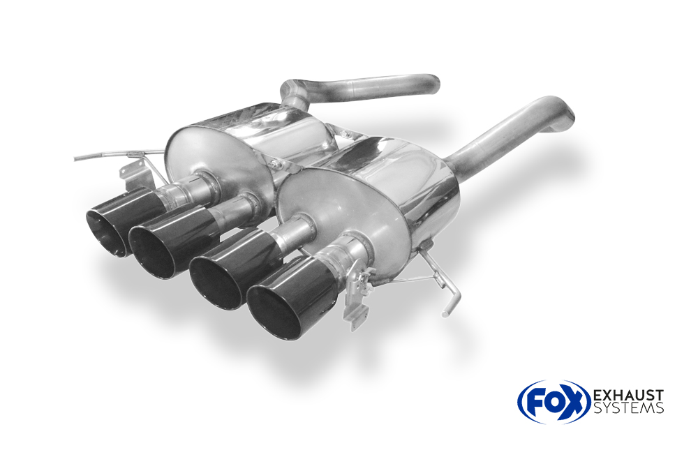 Fox Sportuitlaat Corvette C7/Z06 achterdemper, middenuitlaat - 4x100 Type 25 midden ZWART