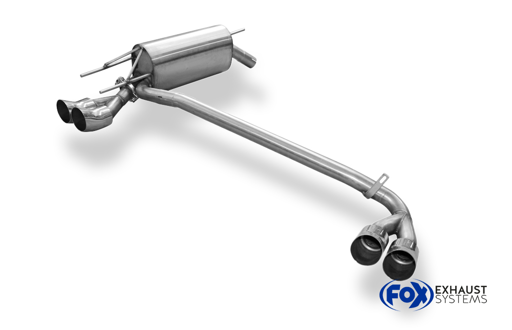 Fox Sportuitlaat Opel Calibra A achterdemper, rechter/linker uitlaat - 2x76 Type 18 rechts/links