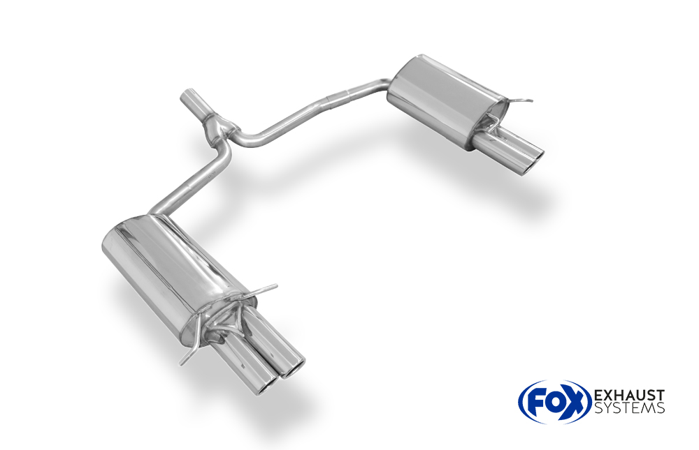 Fox Sportuitlaat Mercedes C-Klasse 4-cilinder - W204/S204 achterdemper rechts/links met Y-connector - 2x70 type 16 rechts/links