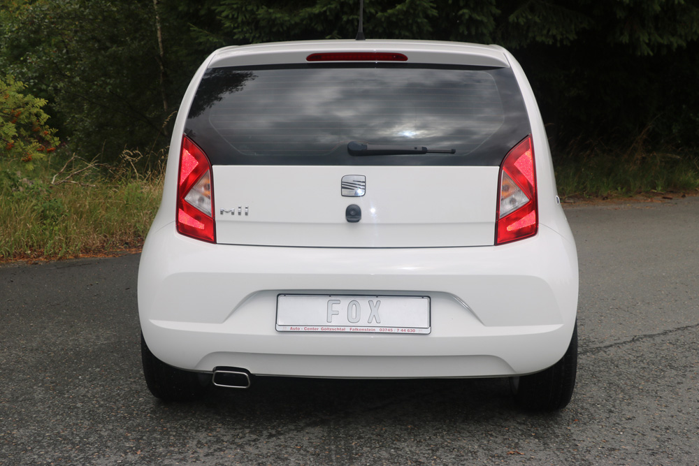 Fox Sportuitlaat Uitlaatsysteem links voor Seat Mii/ Skoda Citigo/ VW UP, compatibel met originele of FOX achterdemper - 145x60 type 59 links
