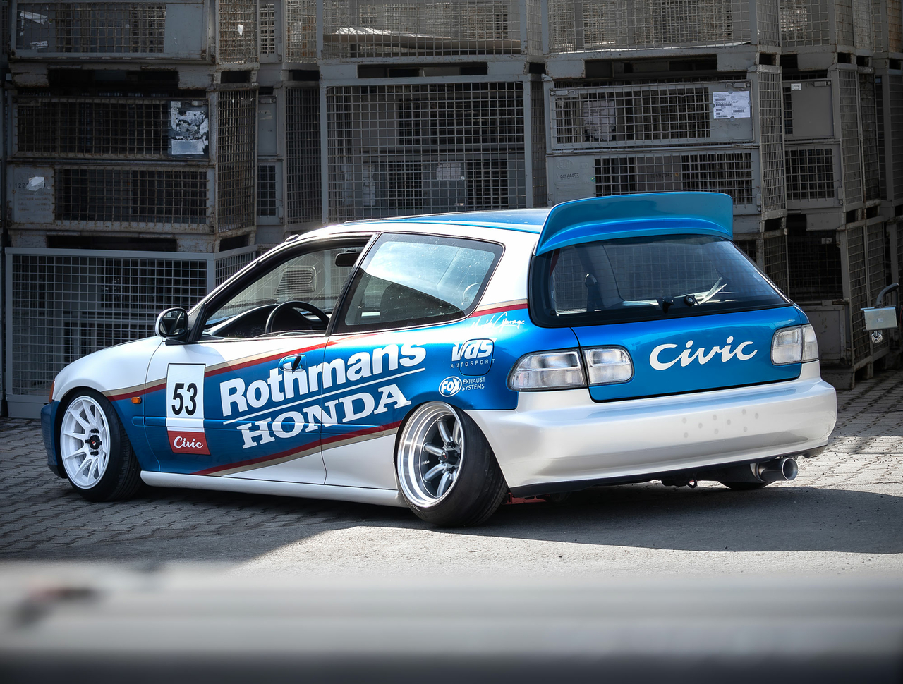 Fox Sportuitlaat Honda Civic 5 - EG2 EG3 Achterdemper - 1x90 Type 24