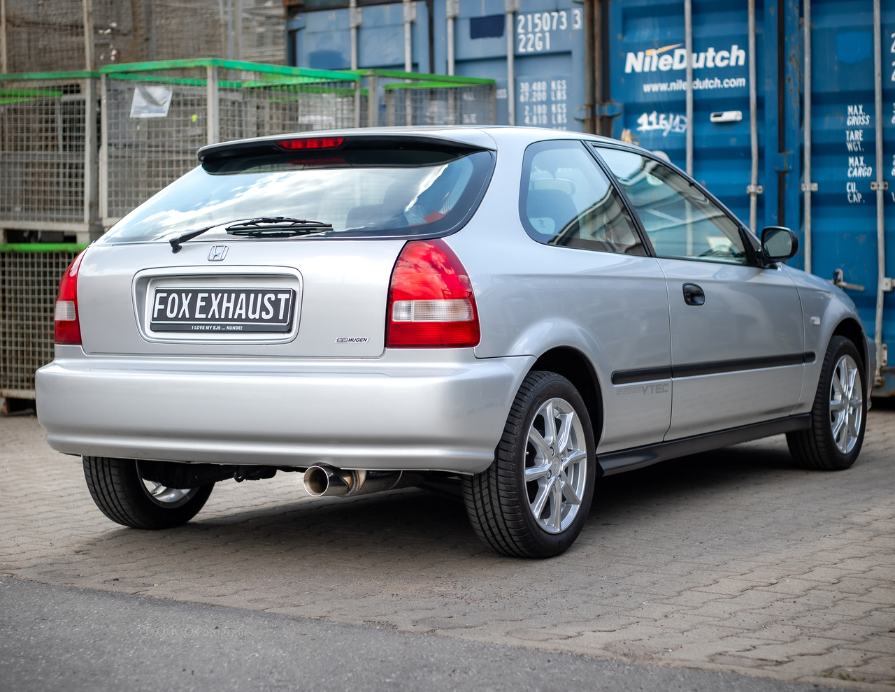 Fox Sportuitlaat Honda Civic 6 - EJ9 Hatchback Achter- en Voordemper - 1x90 Type 24
