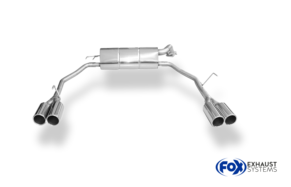 Fox Sportuitlaat Achterdemper Honda Civic IX Hatchback, dwarsuitgang rechts/links - 2x90 Type 12 rechts/links