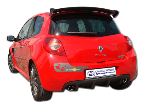 Fox Sportuitlaat Renault Clio III B Sport achterdemper, dwarsuitgang rechts/links - 1x76 type 17 rechts/links