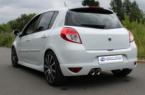 Fox Sportuitlaat Renault Clio III GT achterdemper - 2x90 Type 17
