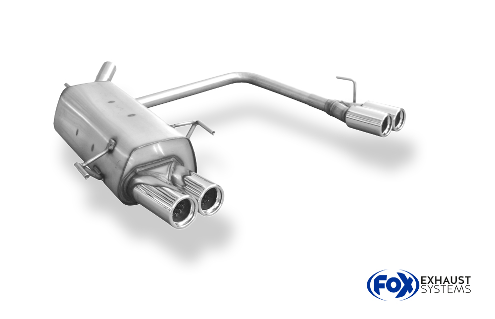 Fox Sportuitlaat Opel Corsa C achterdemper, rechter/linker uitlaat - 2x76 Type 13 rechts/links