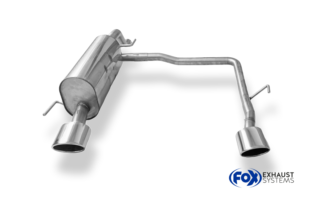 Fox Sportuitlaat Opel Corsa D Rieger achterdemper, rechter/linker uitlaat - 115x85 type 32 rechts/links