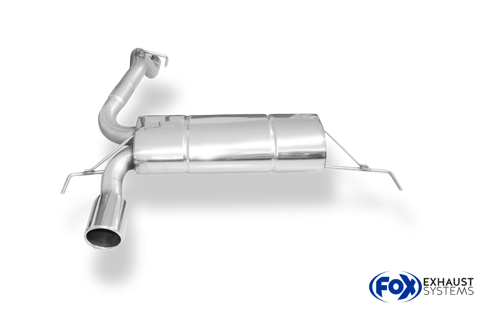 Fox Sportuitlaat Opel Corsa D GSI achterdemper, dwarsgeplaatst, enkele uitlaat - 1x100 Type 16