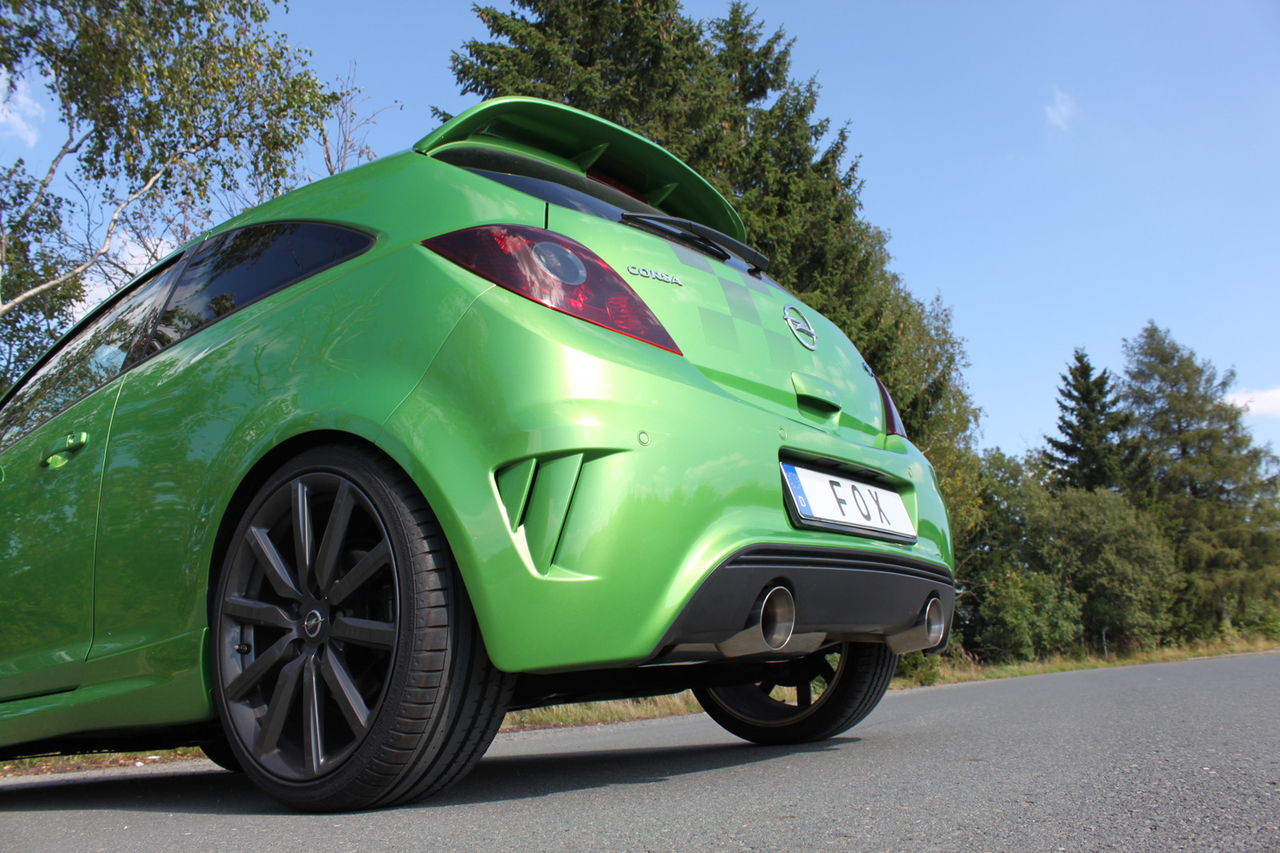 Fox Sportuitlaat Opel Corsa D NRE achterdemper dwarsuitgang rechts/links - 1x100 type 25 rechts/links