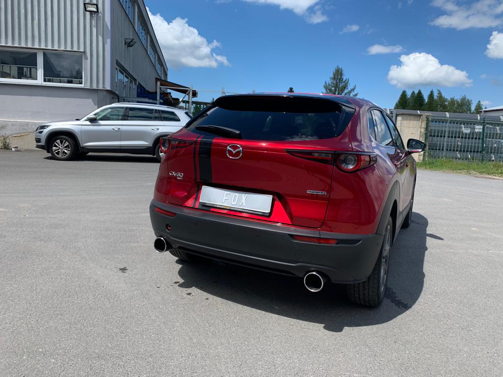 Fox Sportuitlaat Mazda CX30 X180 AT AWD Achterdemper dwars rechts/links - 1x114 Type 12 rechts/links