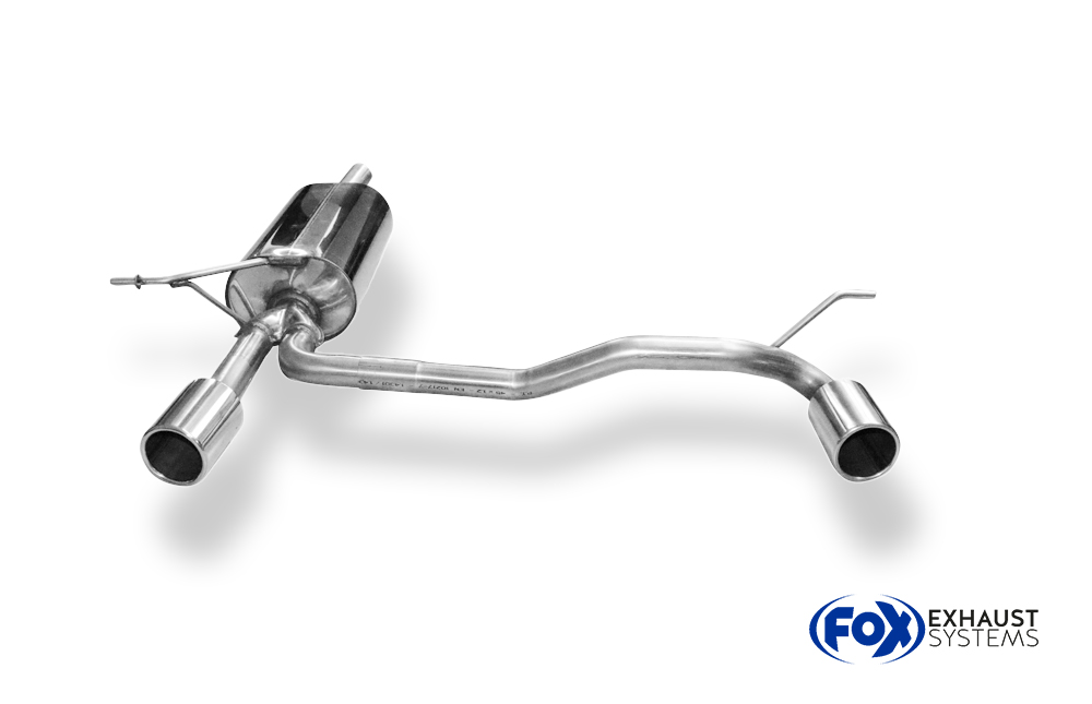 Fox Sportuitlaat Dacia Duster 4x2 - Voorwielaandrijving Achterdemper rechts/links - 1x90 Type 12 rechts/links