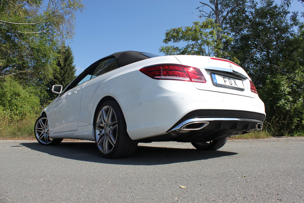 Fox Sportuitlaat Mercedes E-Klasse A207 4/6-cilinder facelift achterdemper rechts/links - met tulpvormige uitlaatpijp
