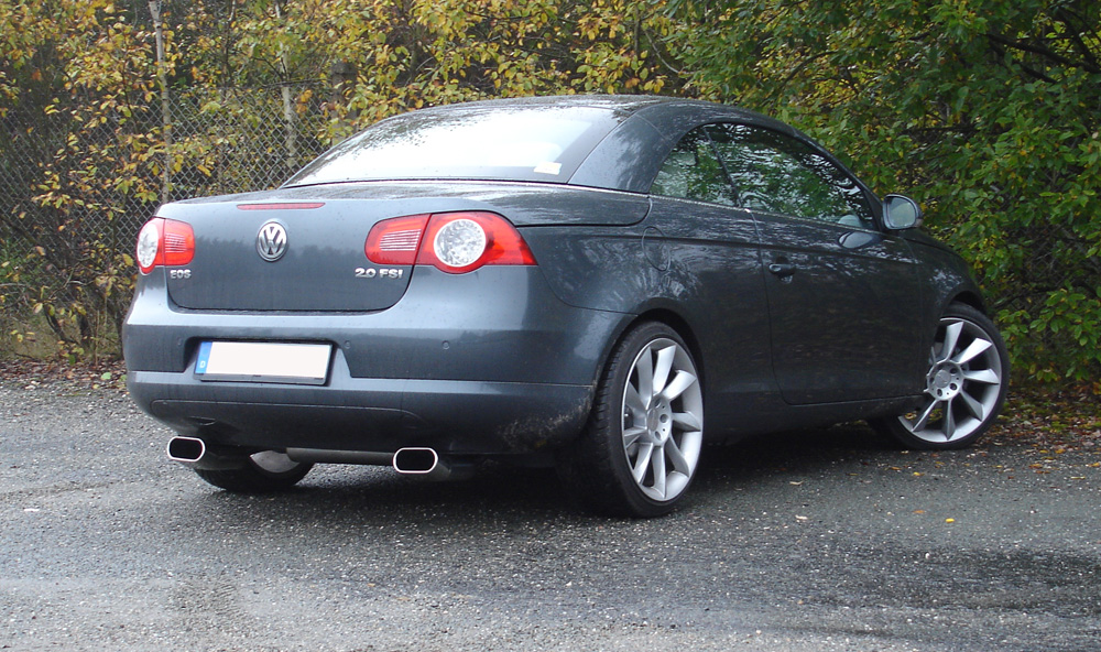 Fox Sportuitlaat VW Eos 1F achterdemper, rechter/linker uitlaat - 160x80 type 56 rechts/links