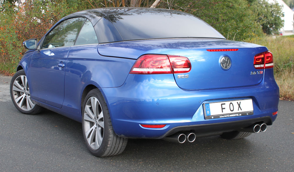 Fox Sportuitlaat VW Eos 1F - Facelift - 2.0l Achterdemper rechts/links - 2x80 Type 16 rechts/links