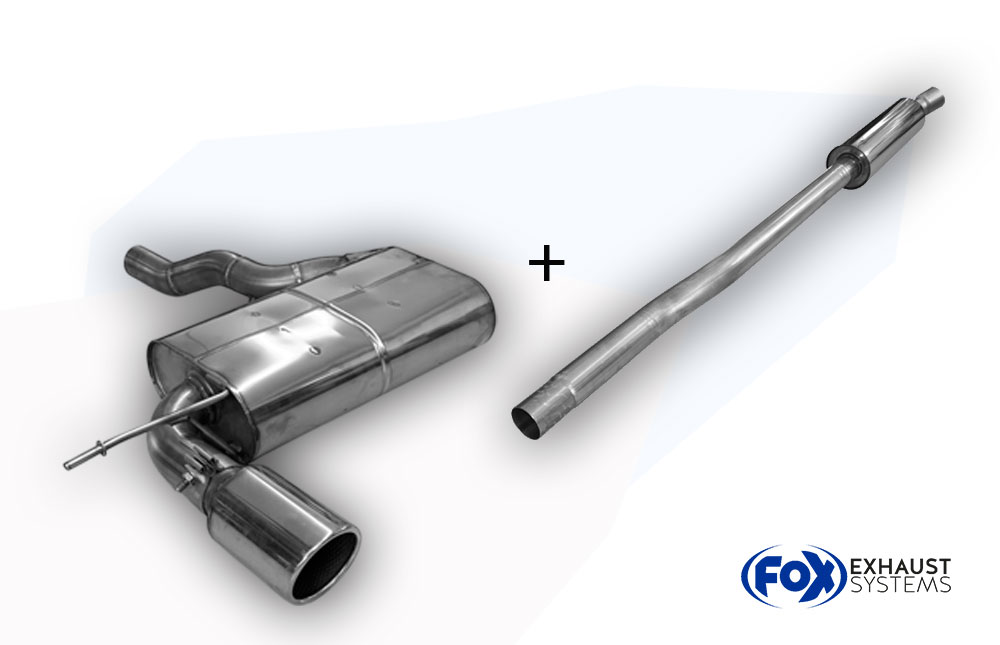Fox Sportuitlaat Mini Cooper F56 en F57 - 3-deurs achter- en voordemper - 1x100 Type 16P