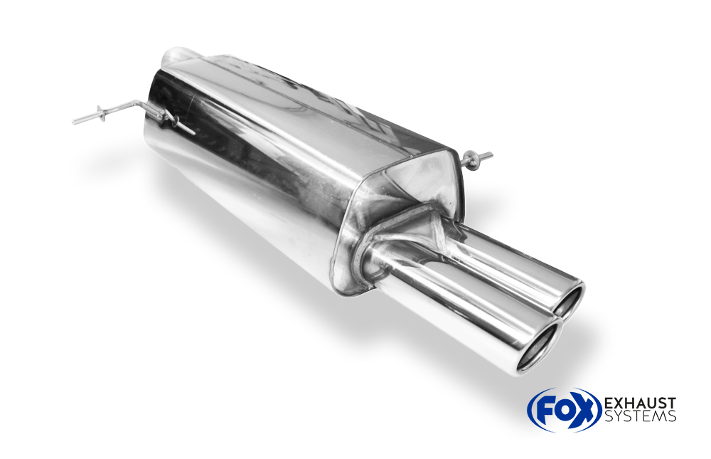 Fox Sportuitlaat Achterdemper voor Ford Fiesta MK7/Fiesta MK7 Sport - 2x70 Type 16