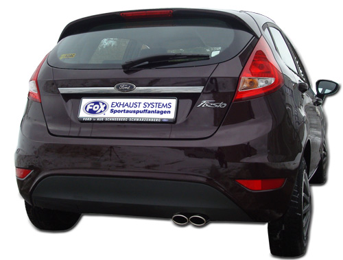 Fox Sportuitlaat Ford Fiesta MK7/ Fiesta MK7 Sport - 1.0L EcoBoost 1.4L Achterdemper - 2x86x54 Type 32