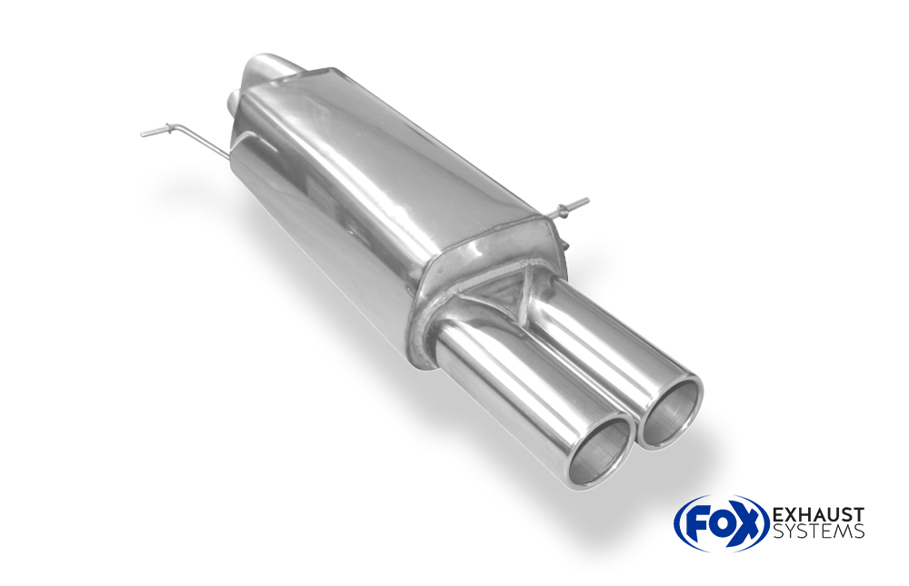 Fox Sportuitlaat Achterdemper voor Ford Fiesta MK7 ST - 2x90 Type 12