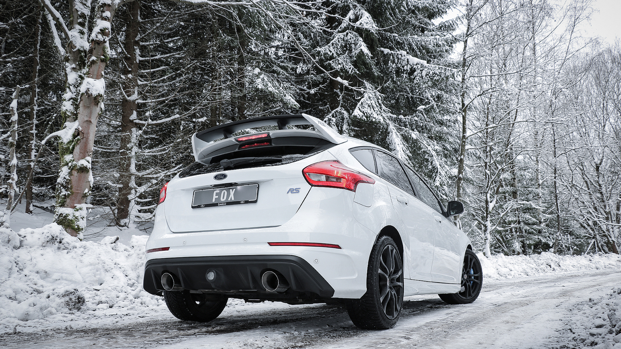 Fox Sportuitlaat Achterdemper Ford Focus MK3 RS, dwarsuitlaat rechts/links met uitlaatklep - 1x114 Type 25 rechts/links
