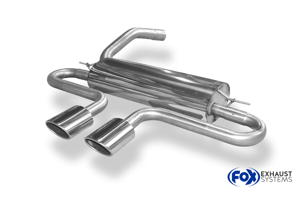 Fox Sportuitlaat Ford Focus MK3 ST Hatchback Achterdemper met dwarsgeplaatste uitlaat in het midden - 2x115x85 Type 32 midden
