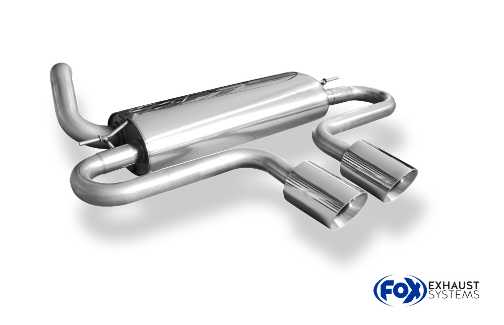 Fox Sportuitlaat Ford Focus MK3 ST Turnier achterdemper, dwars, middenuitlaat - 2x100 Type 25 midden