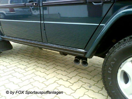 Fox Sportuitlaat Mercedes G-Klasse - 463 (zonder treeplanken) Achterdemper, zij-uitlaat - 2x80 Type 14