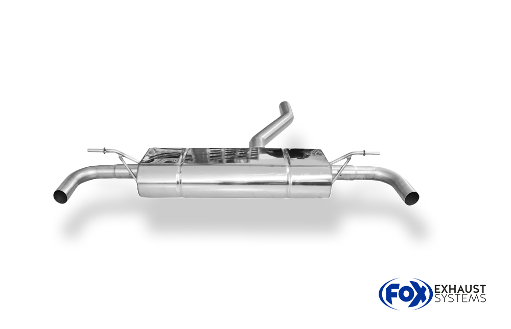 Fox Sportuitlaat Mercedes GLA - X156 Achterdemper dwarsuitlaat rechts/links - zonder uitlaatpijpen met 90&deg; bochten voor modellen met originele uitlaatpijpafwerking
