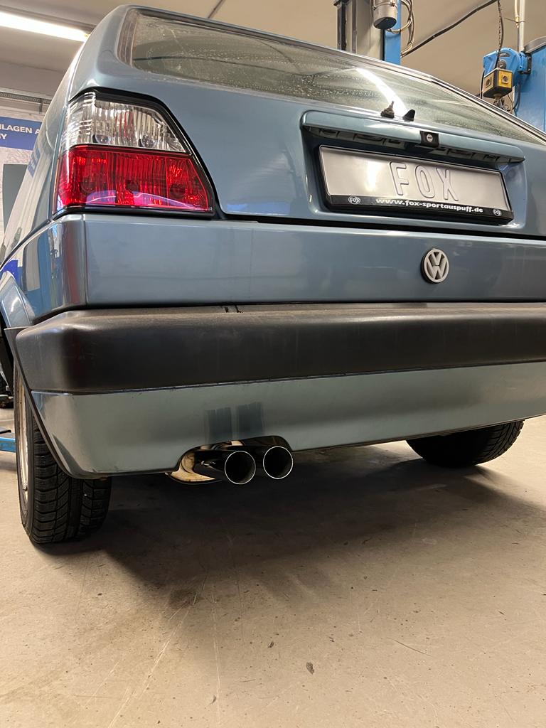 Fox Sportuitlaat VW Golf MK2 Type 19E Achterdemper - 2x55 Type 10